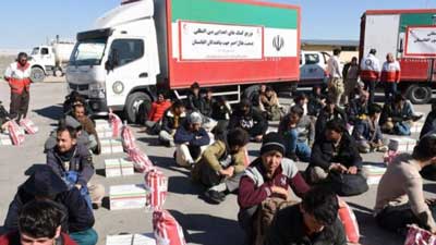 توزیع کمک‌های اهدایی بین‌المللی میان پناهجویان افغانی در سیستان و بلوچستان